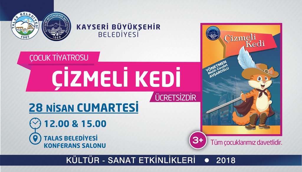 Kayseri Büyükşehir Belediyesi Çizmeli Kedi