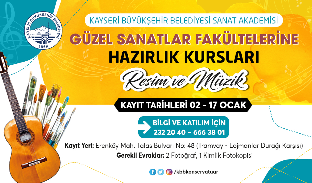 kayseri buyuksehir belediyesi guzel sanatlar fakultelerine hazirlik kursu