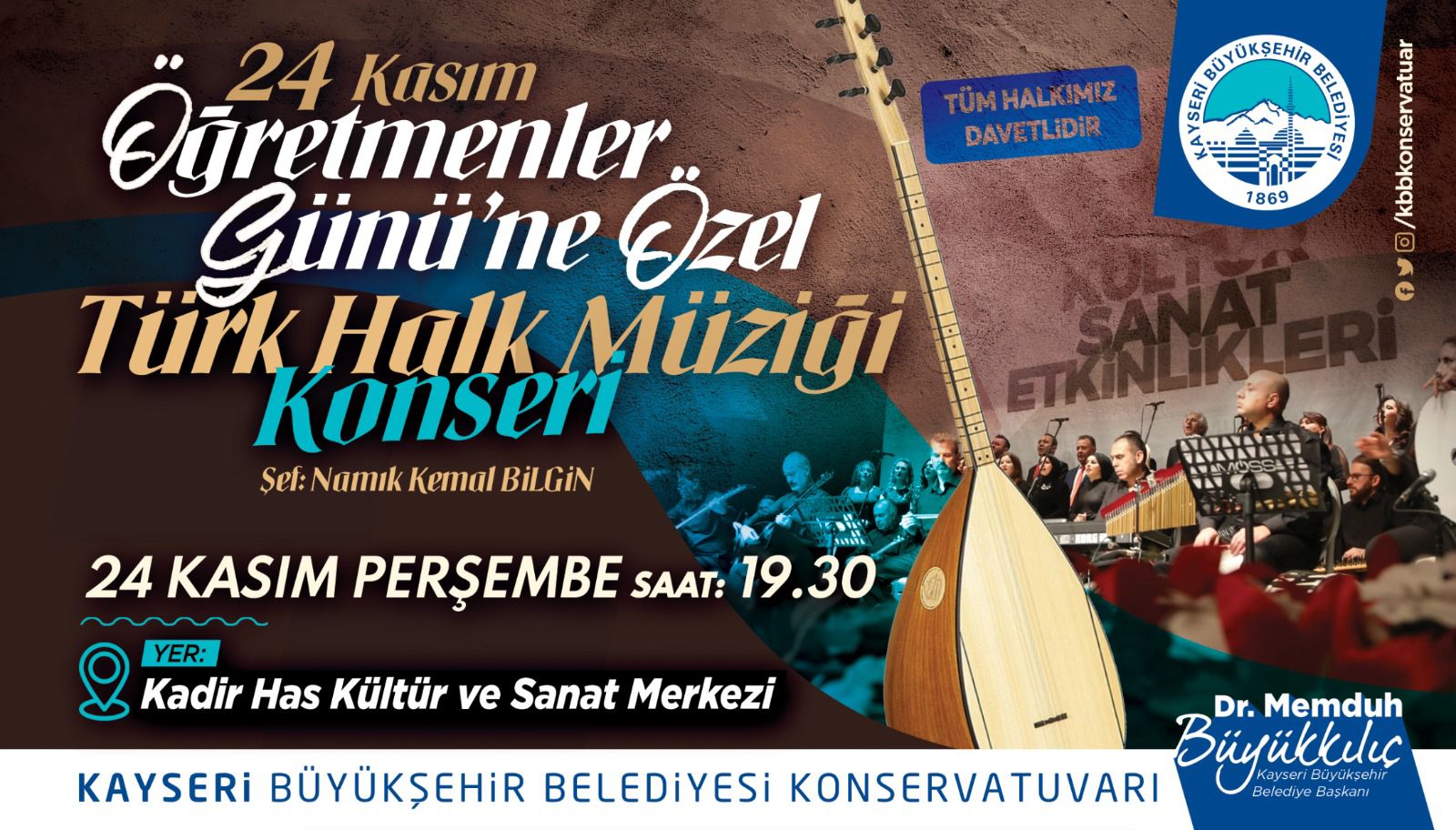 24 Kasım Öğretmenler Gününe Özel Türk Halk Müziği Konseri