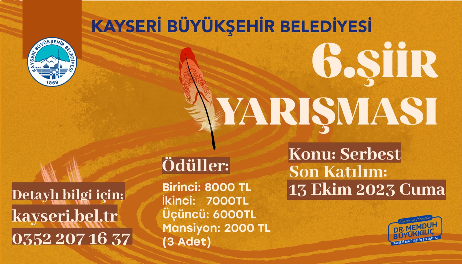 Kayseri Büyükşehir Belediyesi 6. Şiir Yarışması