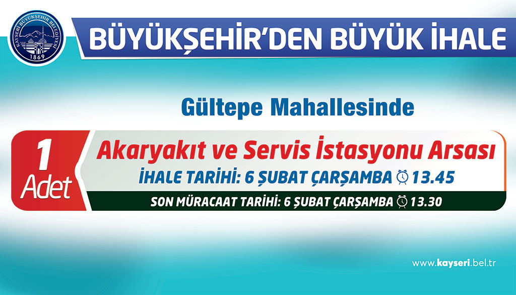 Büyükşehir'den Akaryakıt İstasyonu Arsası