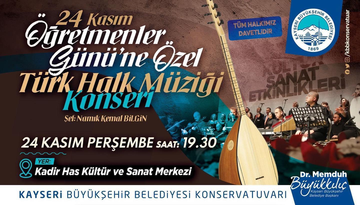 Büyükşehir’den Öğretmenlere Özel Türk Halk Müziği Konseri