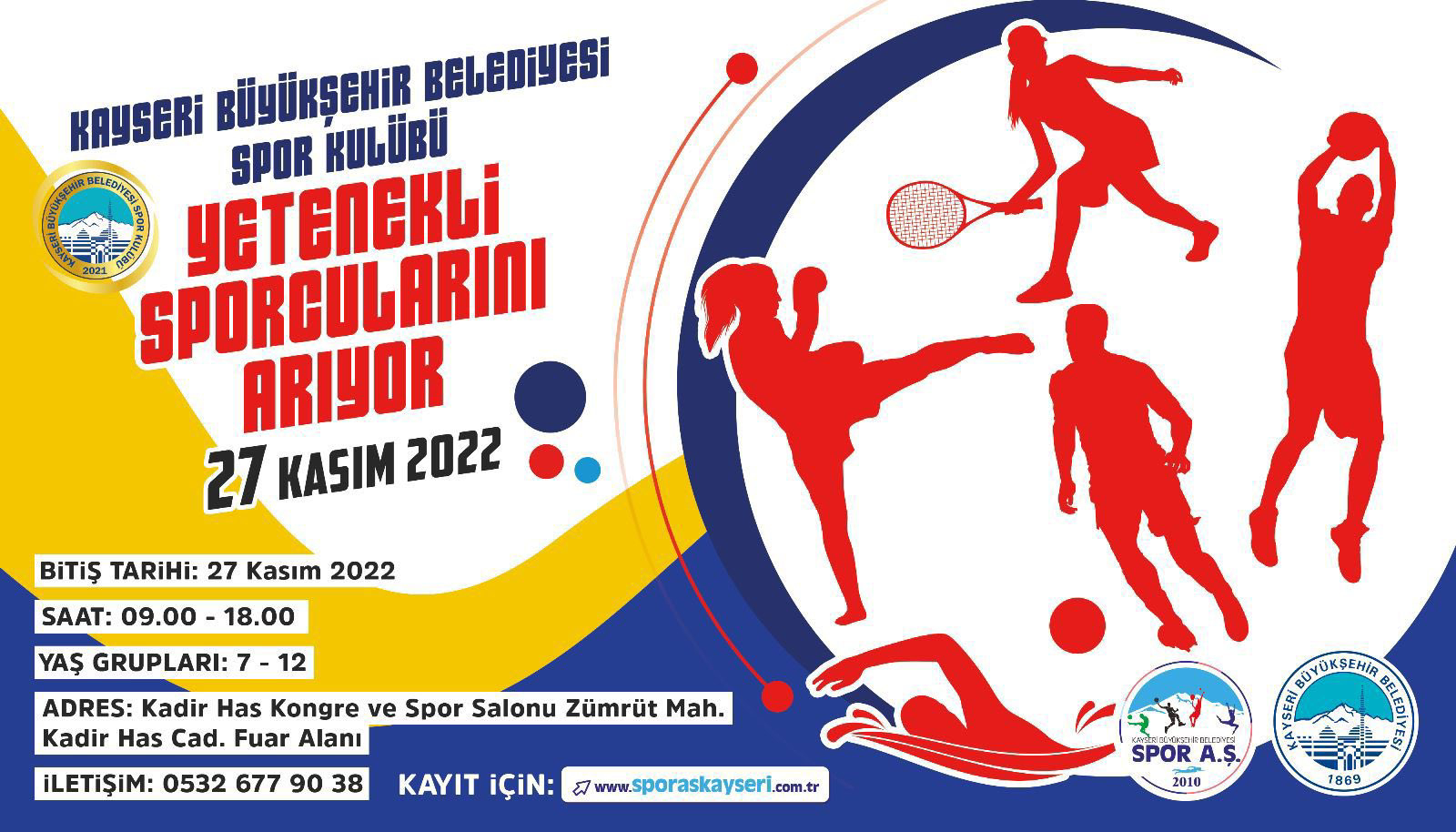 Kayseri Büyükşehir Belediyesi, Yetenekli Sporcuları Keşfedecek