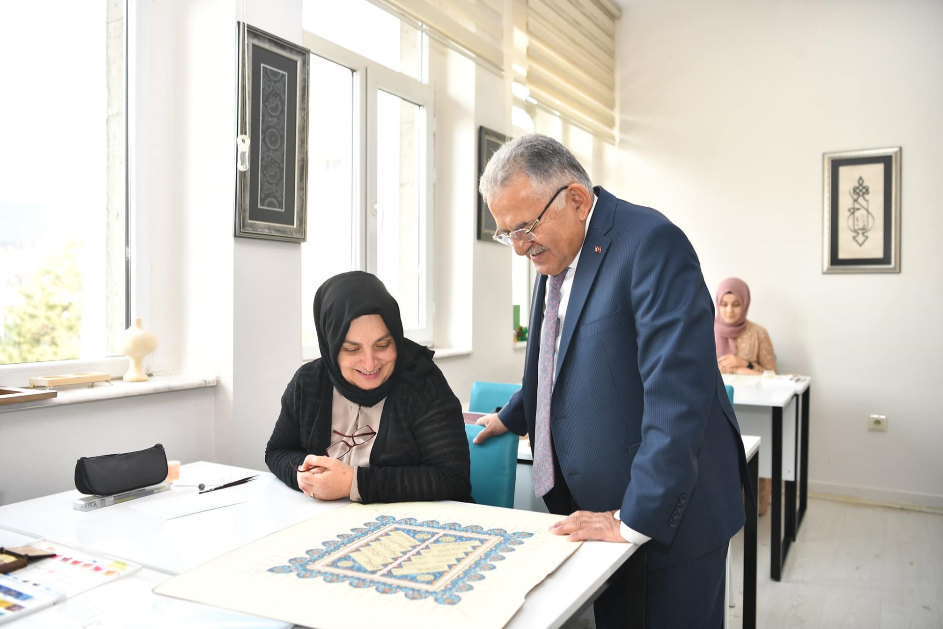 Büyükkılıç, KAYMEK Göz Nuru Tesisleri'nde Kursiyerlerle Buluştu