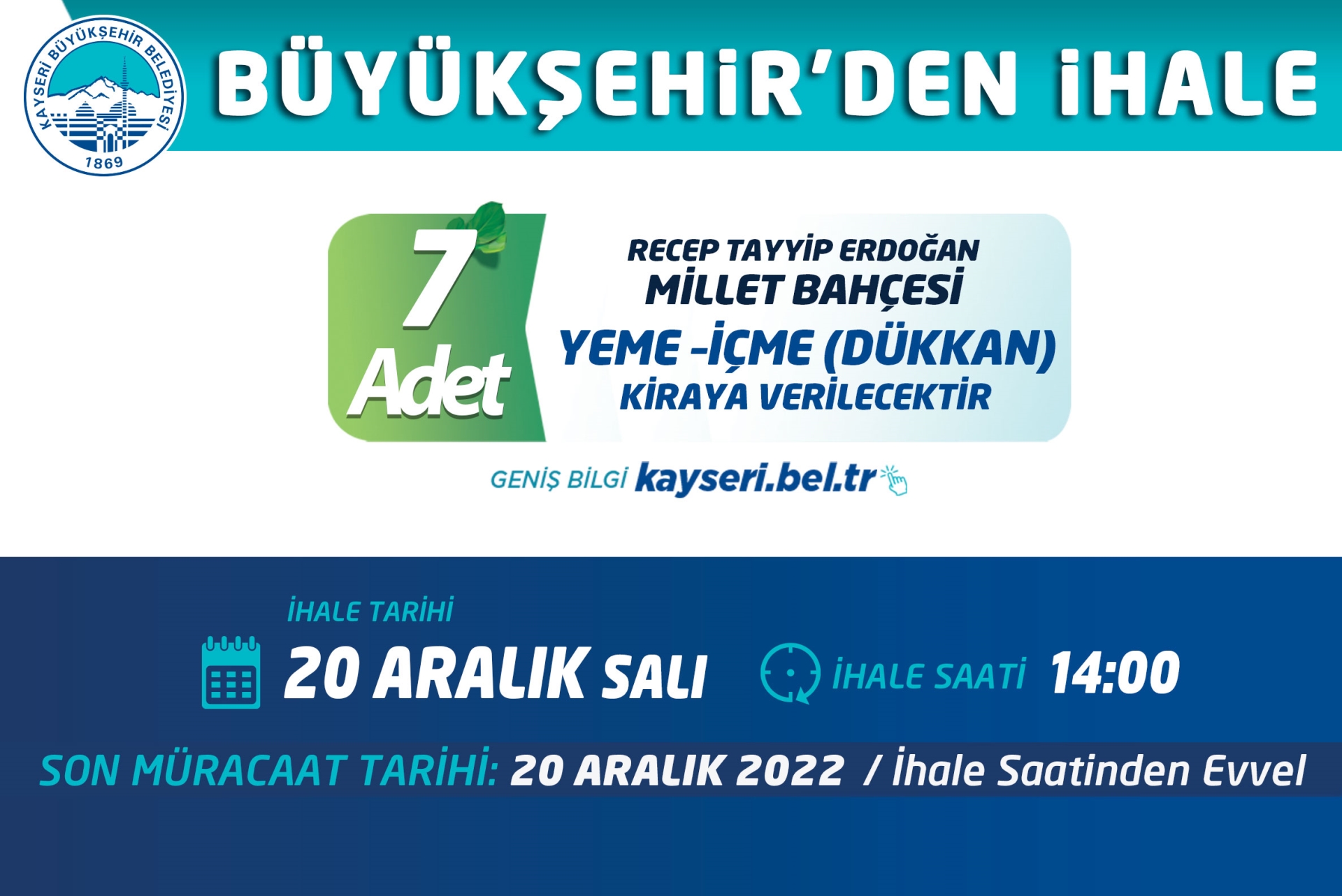 Büyükşehir’den İhale.