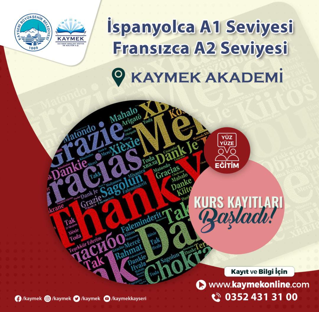 KAYMEK Akademi’de İspanyolca ve Fransızca Dil Kurs Kayıtları Başladı