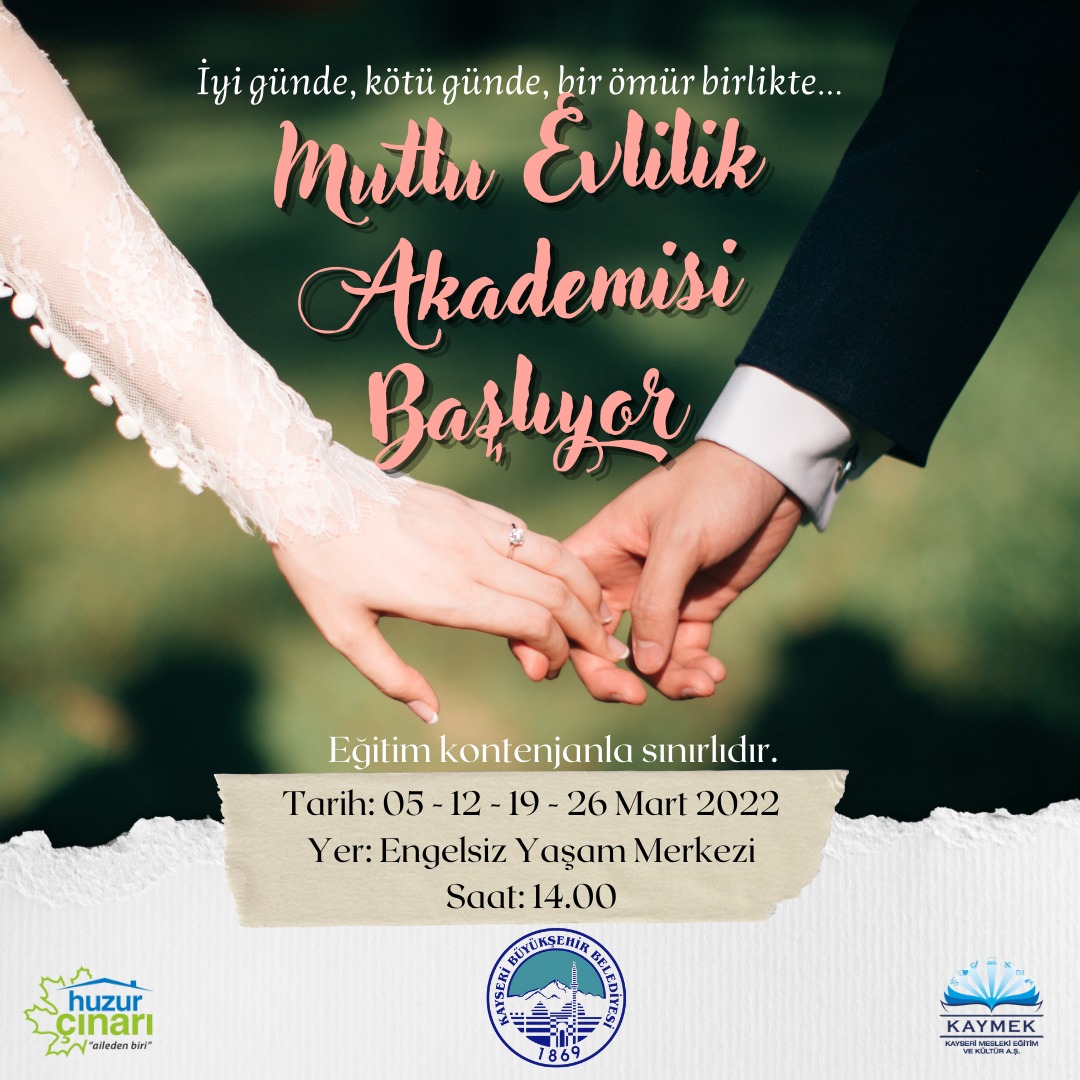 Büyükşehir’in “Mutlu Evlilik Akademisi” Başlıyor