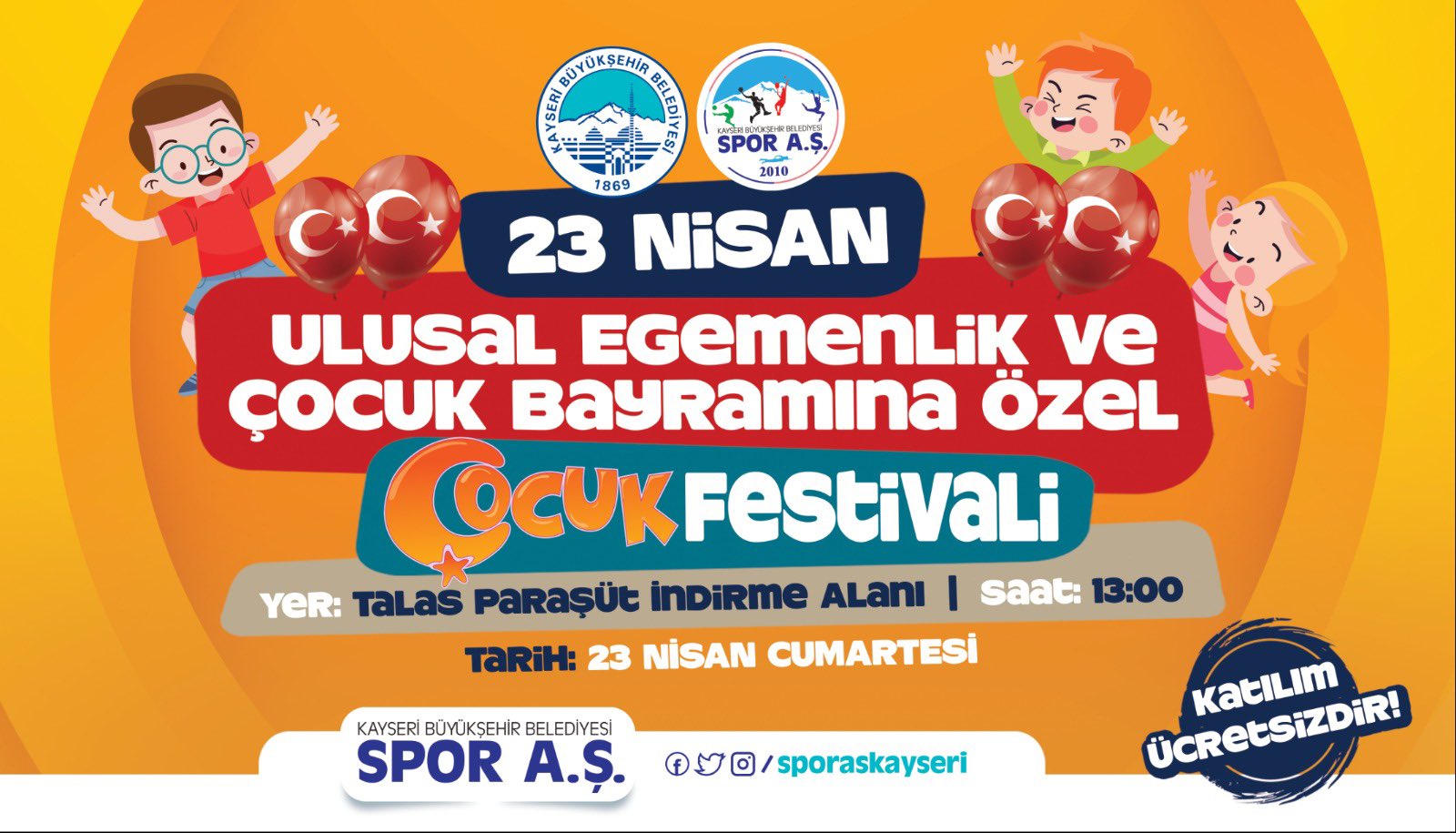 Büyükşehir’den 23 Nisan’da Çocuklara Özel Festival