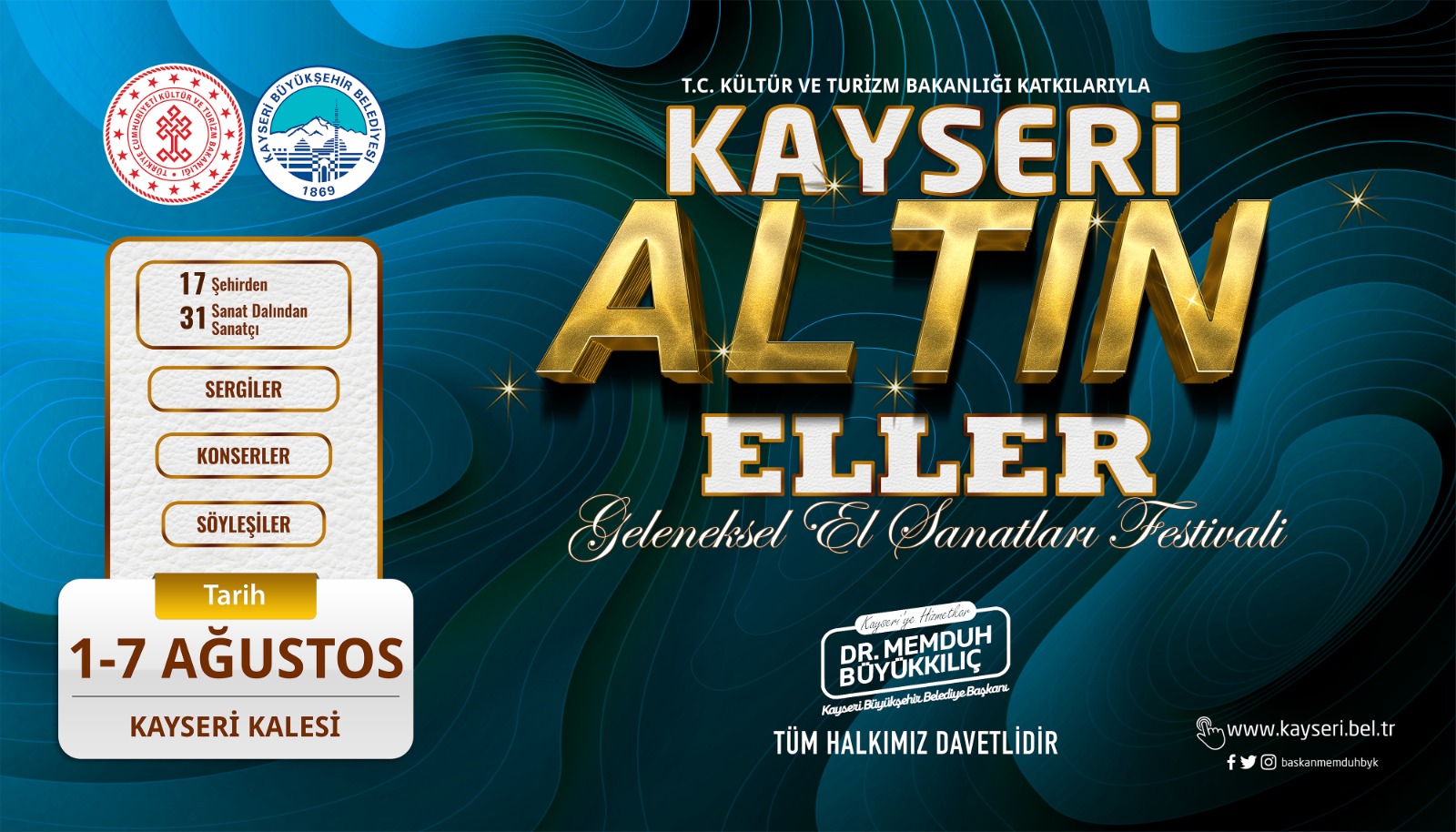 Büyükşehir’in Kayseri Altın Eller Festivali Yarın Başlıyor