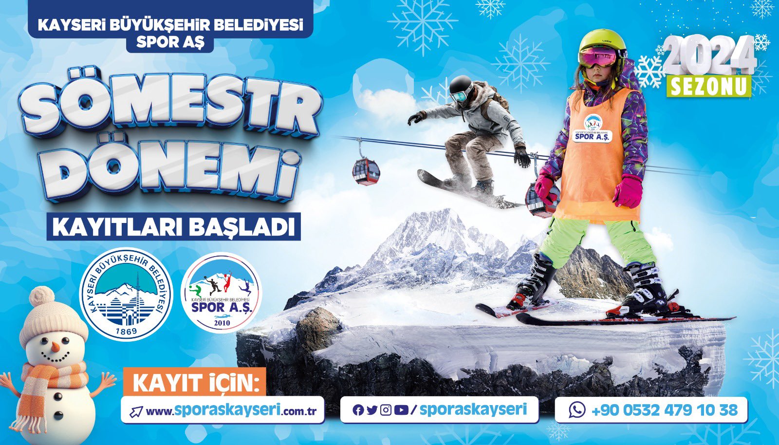 Büyükşehir Spor A.Ş.’den Kayak Okulu’nda “Sömestr” Jesti