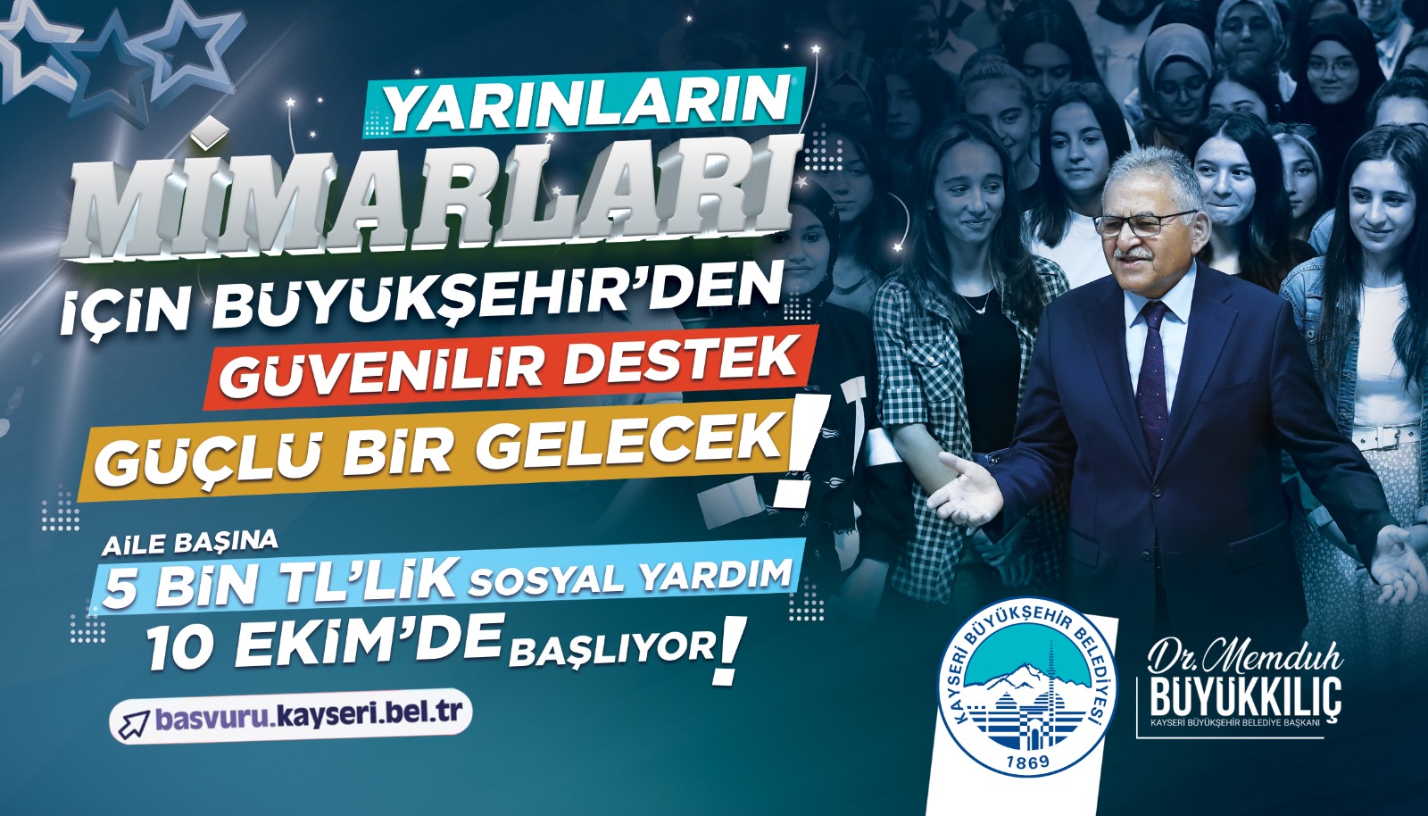 Büyükşehir’in Üniversitede Öğrencisi Bulunan Ailelere 5 Bin TL’lik Sosyal Yardım Başvuruları Başladı