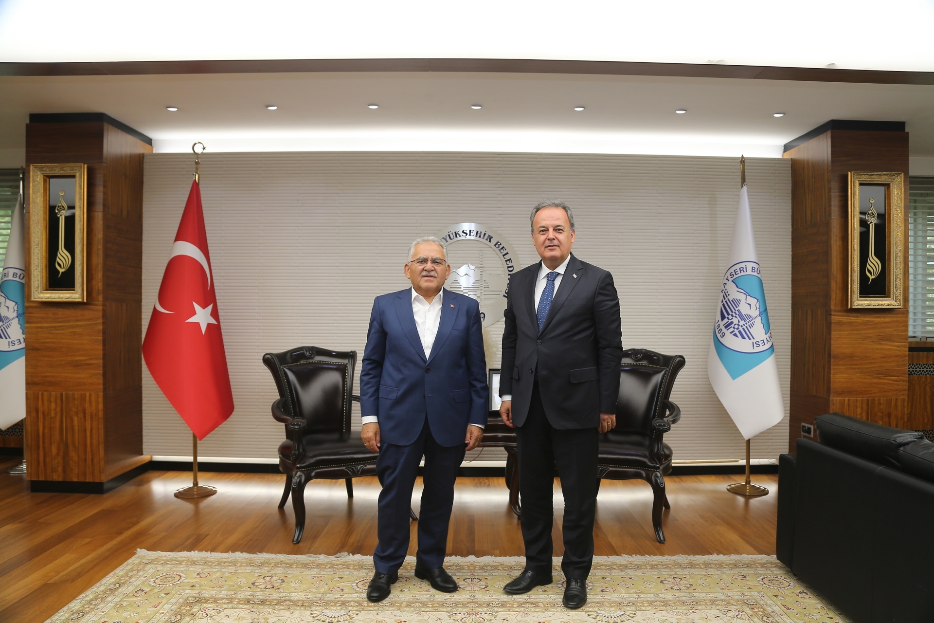 Başkan Büyükkılıç’a Kaymakam Karacan’dan Veda Ziyareti