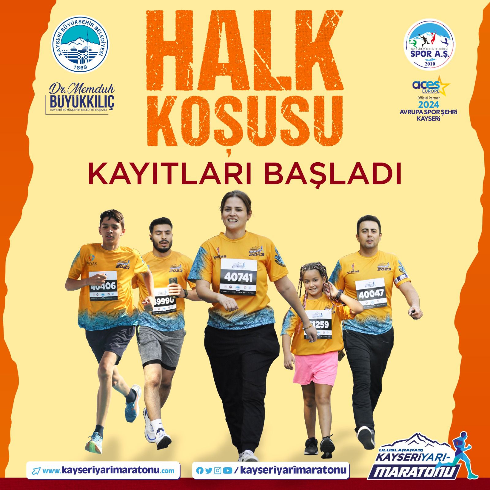 Büyükşehir’in Uluslararası Kayseri Yarı Maratonu’nda Halk Koşusu Kayıtları Başladı