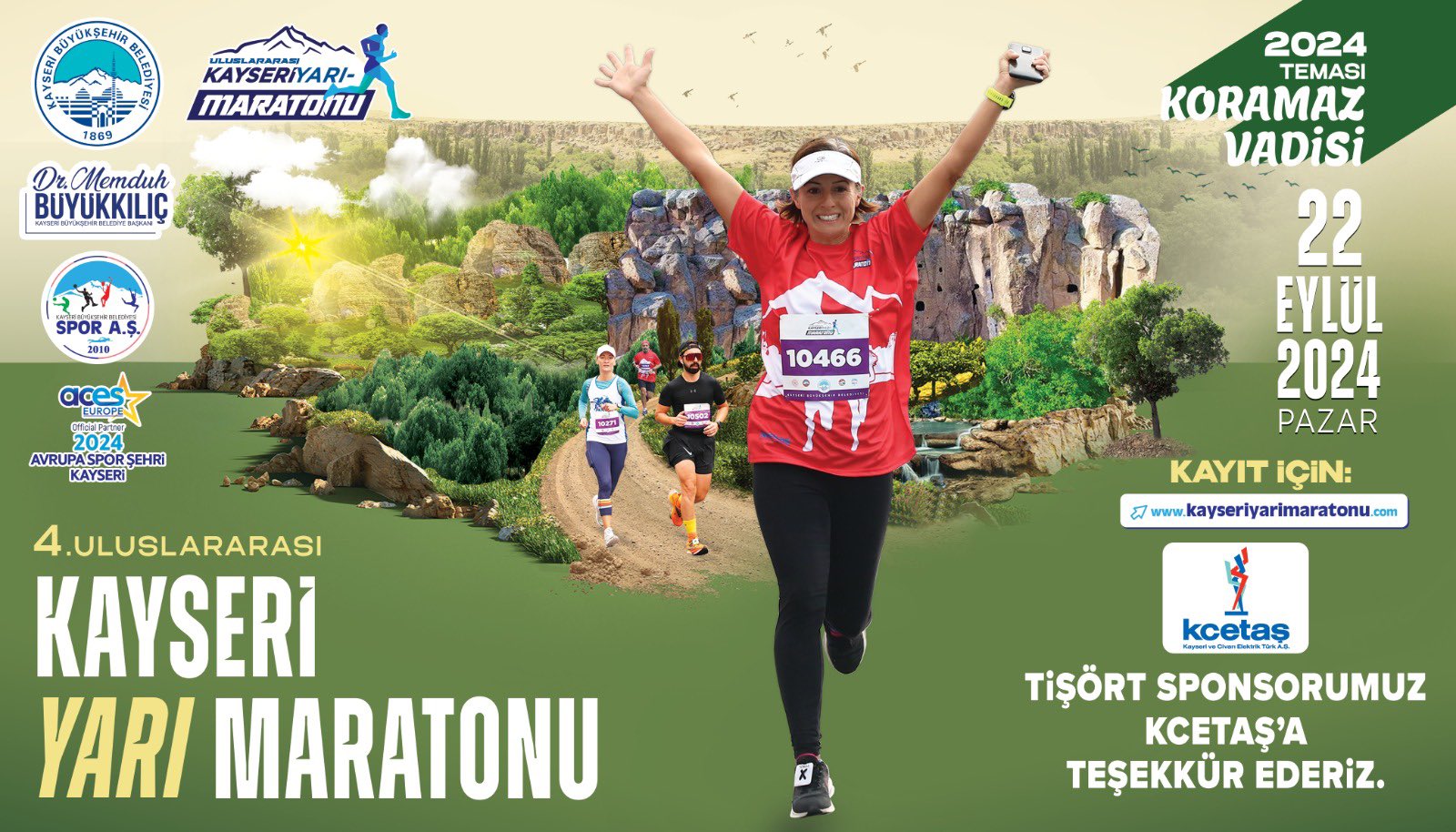 Koramaz Vadisi Temalı 4’üncü Uluslararası Kayseri Yarı Maratonunda Geri Sayım Başladı