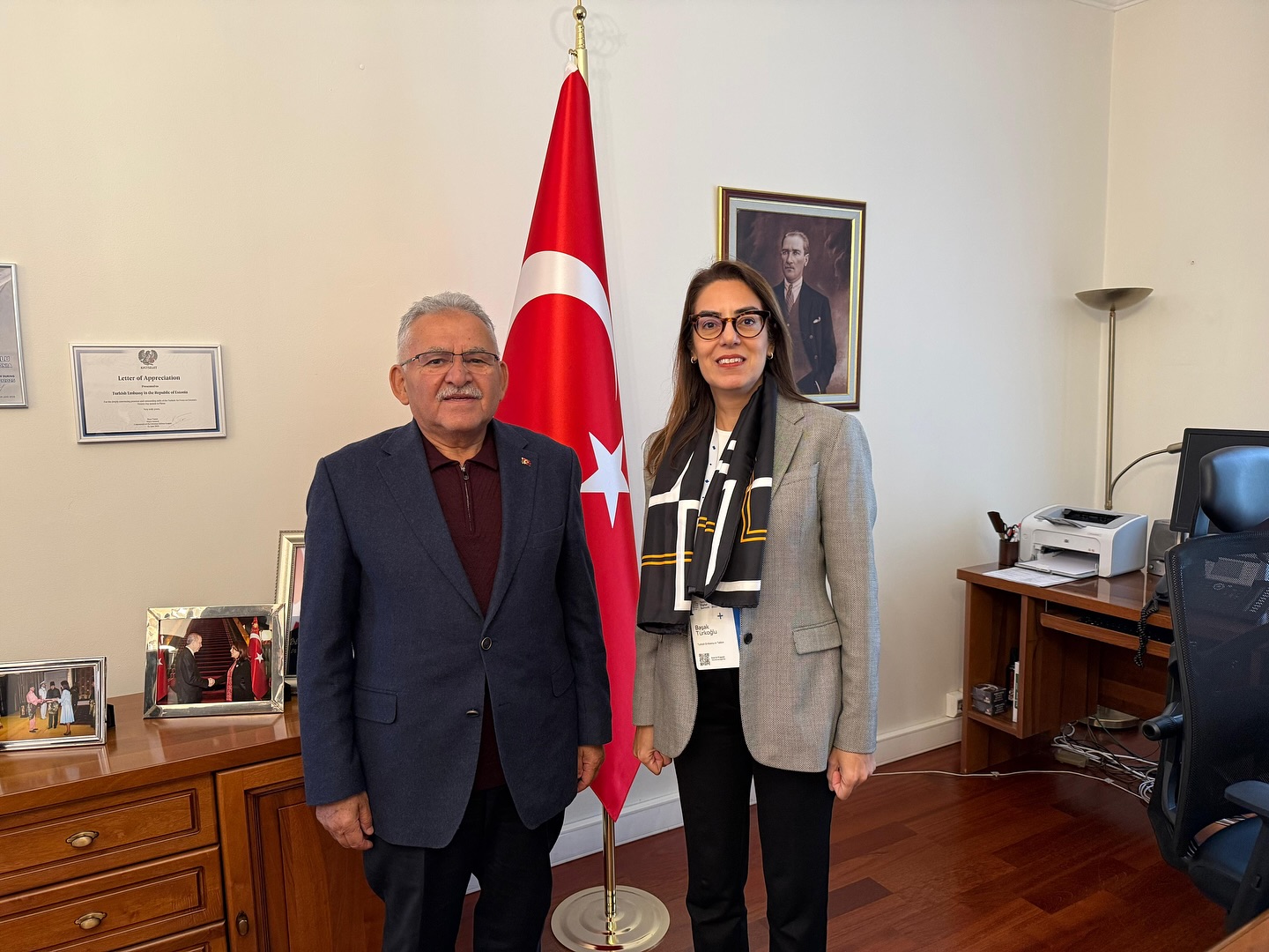 Başkan Büyükkılıç’tan Tallinn Büyükelçiliği’ne Ziyaret