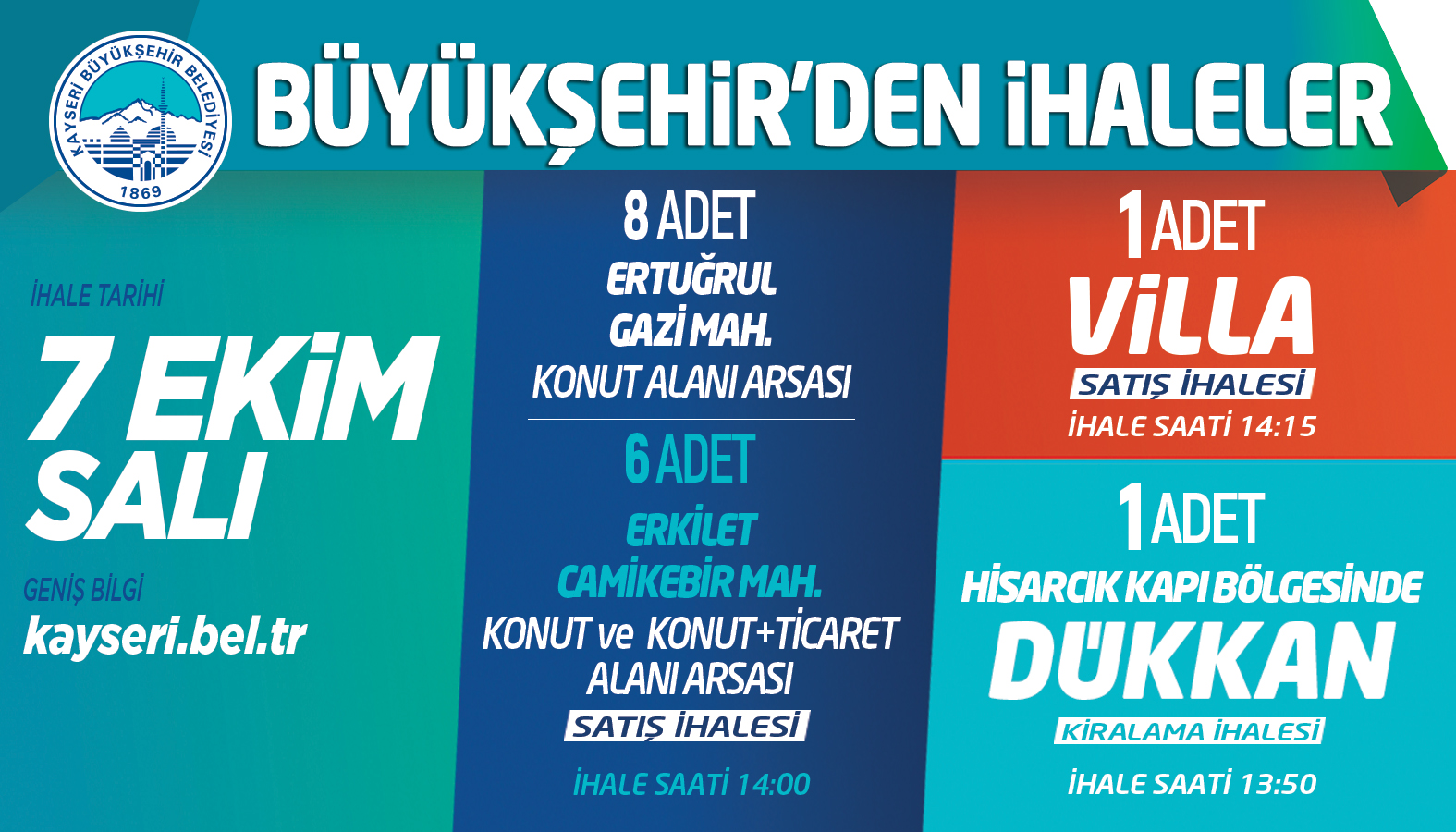 Büyükşehir'den İhaleler