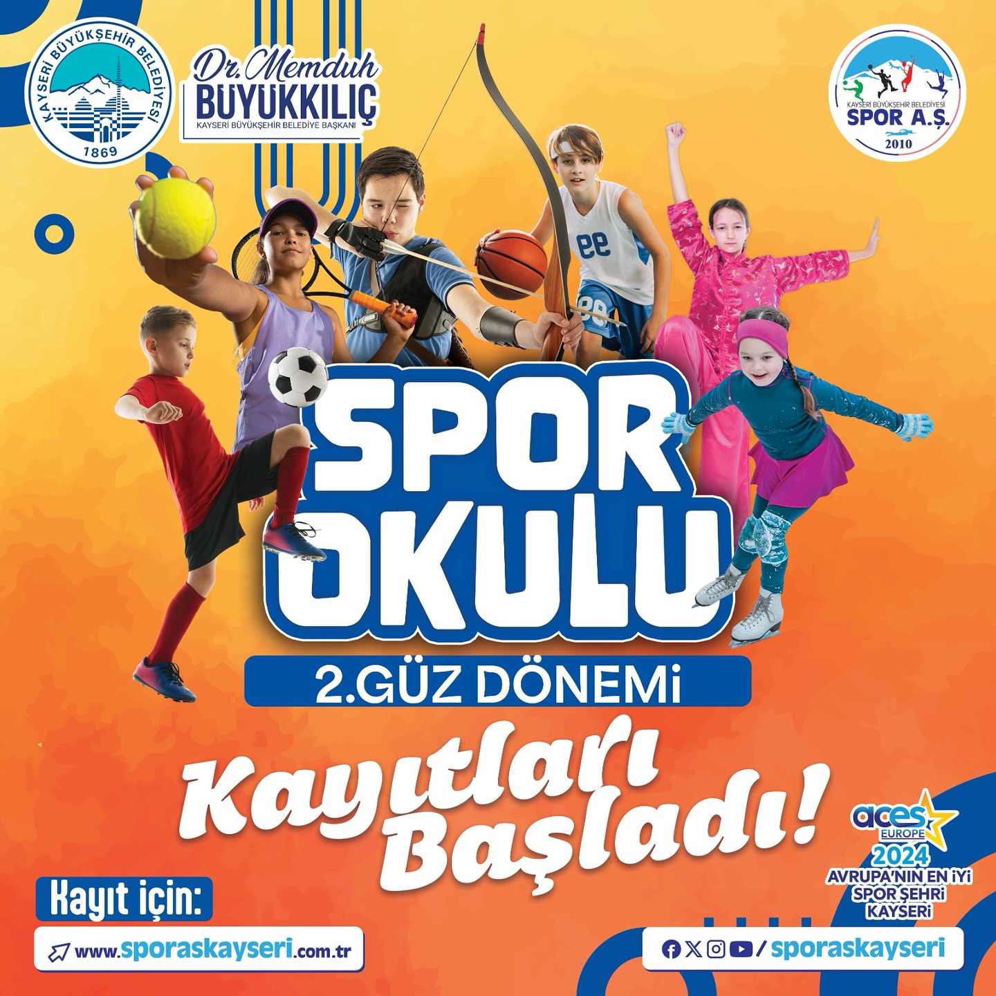 Büyükşehir’in Spor Okullarında 2. Güz Dönemi Kayıtları Başladı