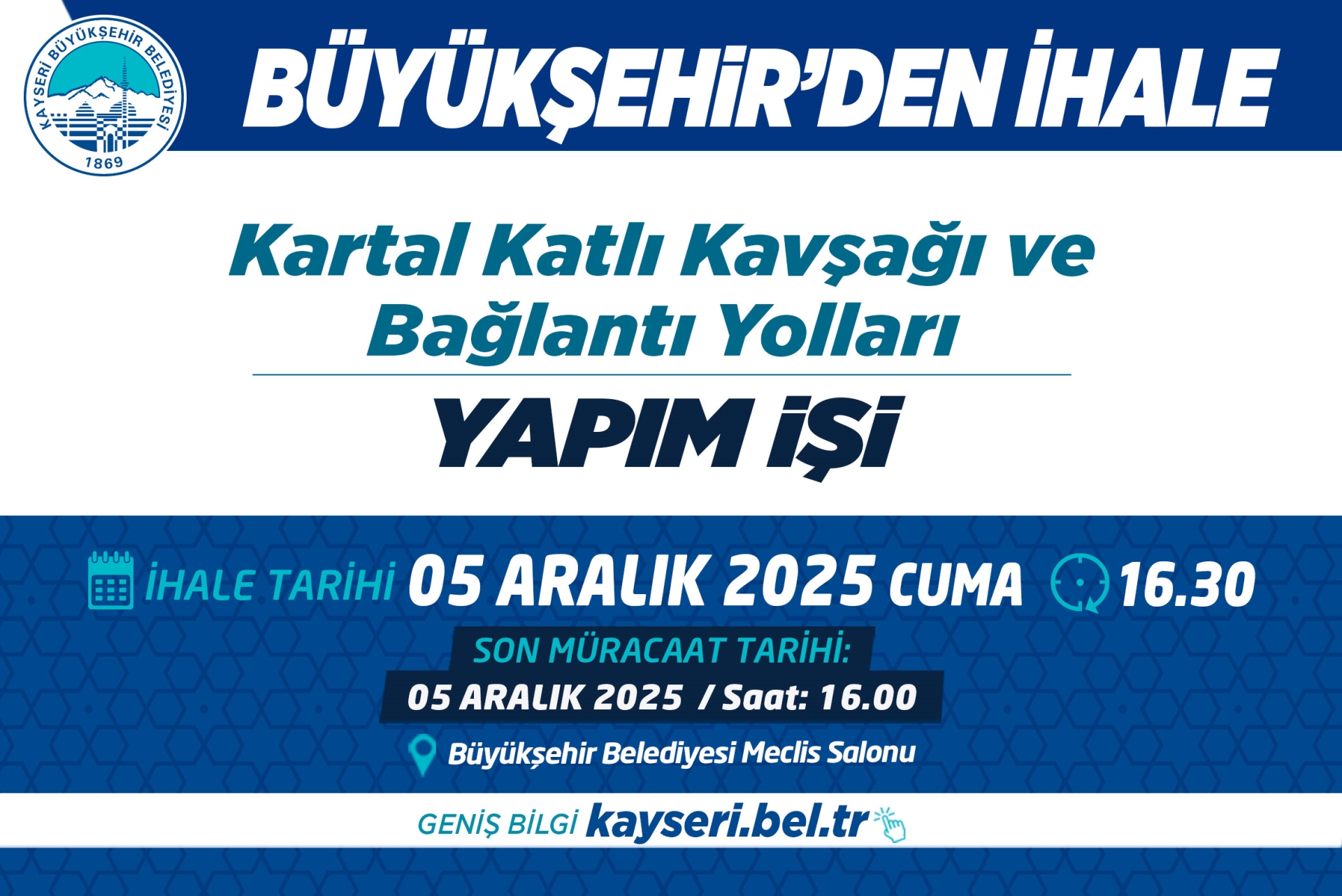 Büyükşehir'den İhale