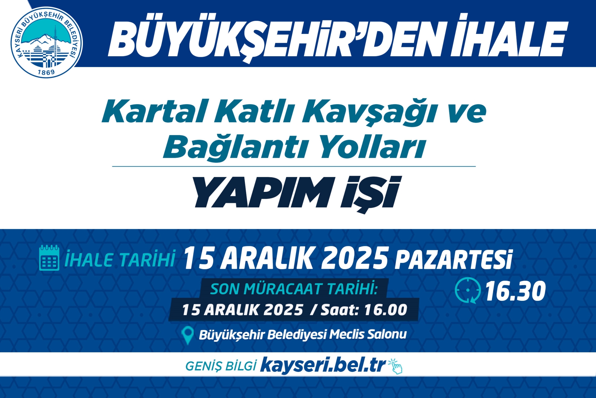 Büyükşehir'den İhale