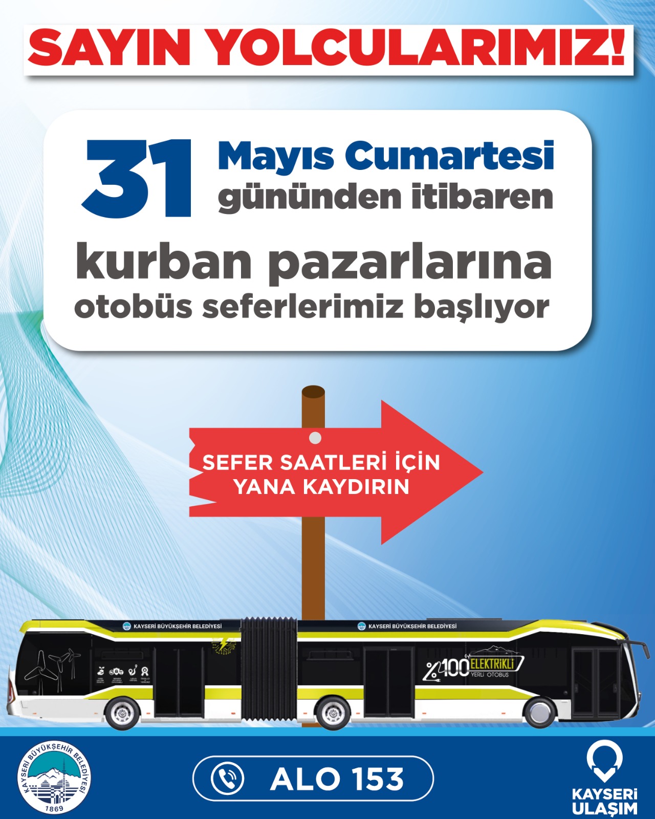 Büyükşehir Ulaşım A.Ş.’den Kurban Pazarlarına Özel Otobüs Seferleri