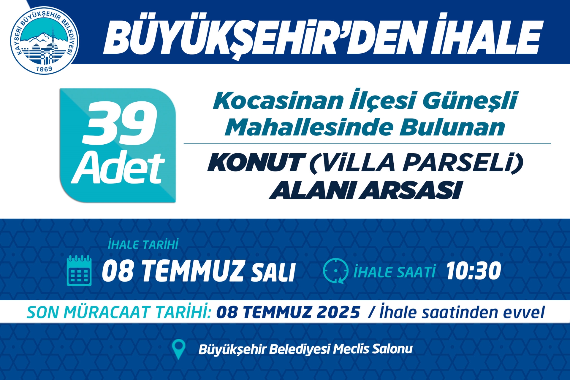 Büyükşehir’den İhale