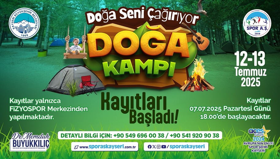Büyükşehir’in Doğa Seni Çağırıyor Doğa Kampı Kayıtları Başladı