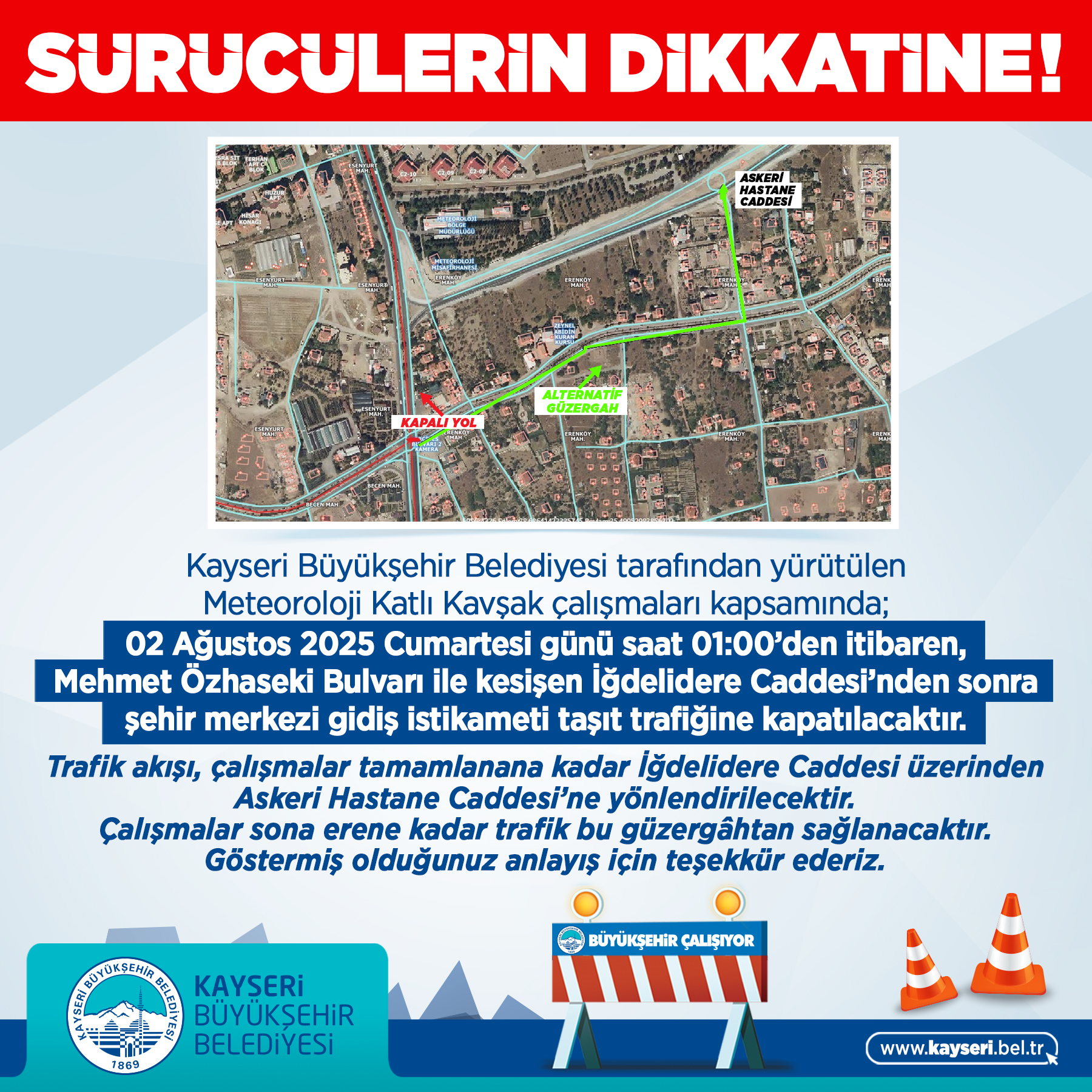 Büyükşehir’den Araç Sürücülerine Uyarı!