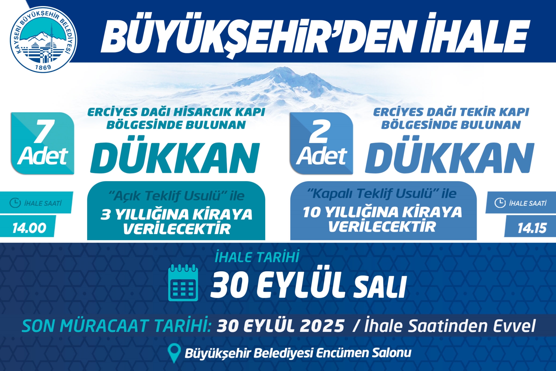 Büyükşehir'den İhaleler