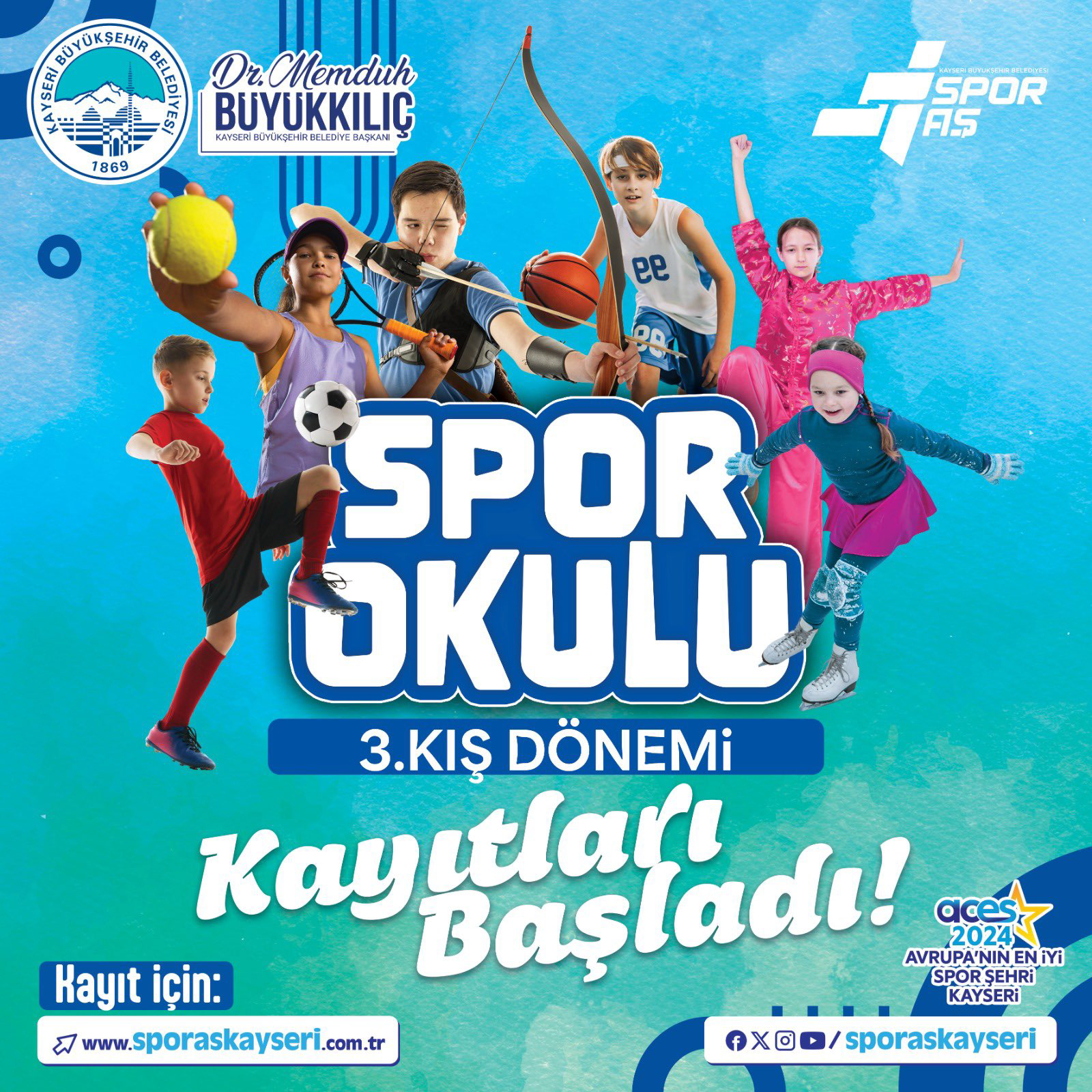 Büyükşehir Spor A.Ş.’nin 3. Kış Dönemi Spor Okulu Kayıtları Başladı