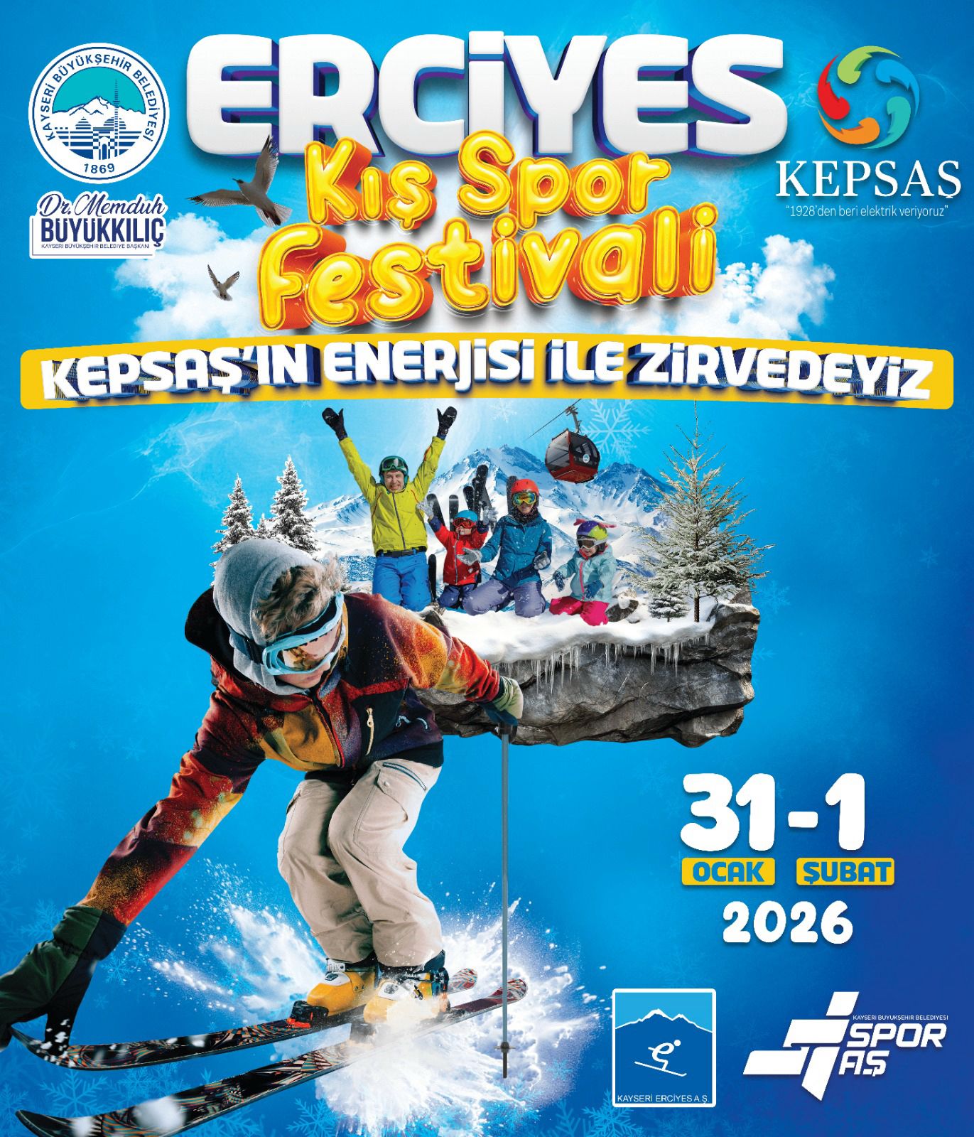 Erciyes’te Kış Spor Festivali Heyecanı