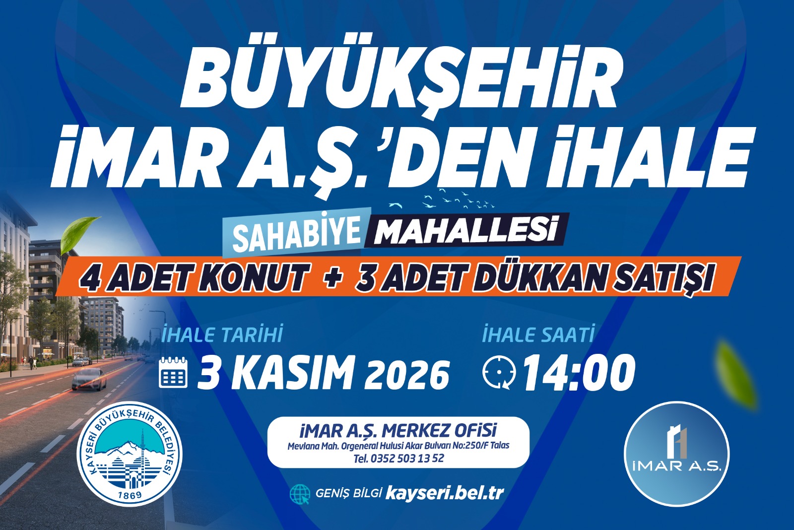 Büyükşehir İmar A.Ş.’den İhale