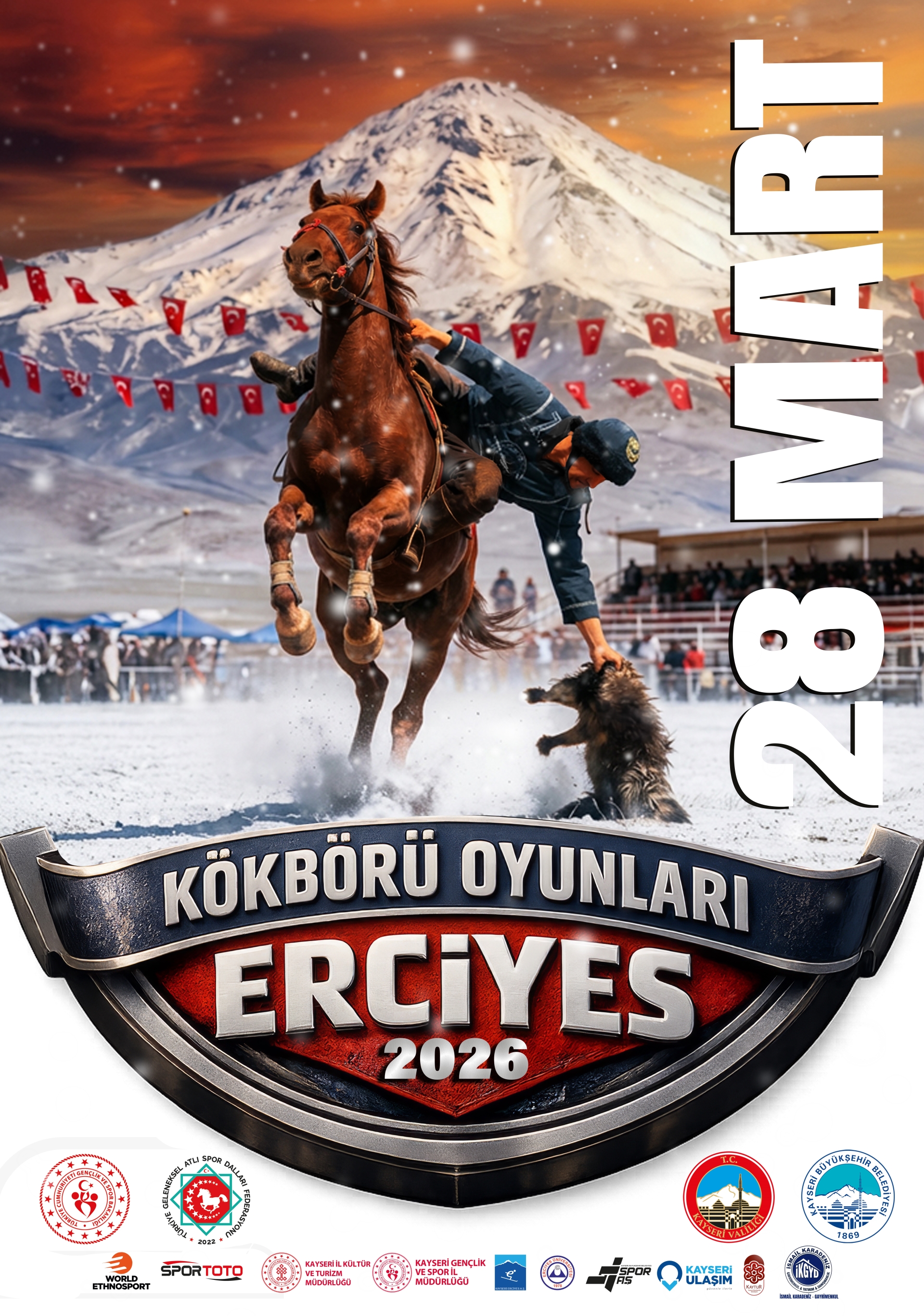 Büyükşehir’den Erciyes’te “Kökbörü Oyunları” İş Birliği