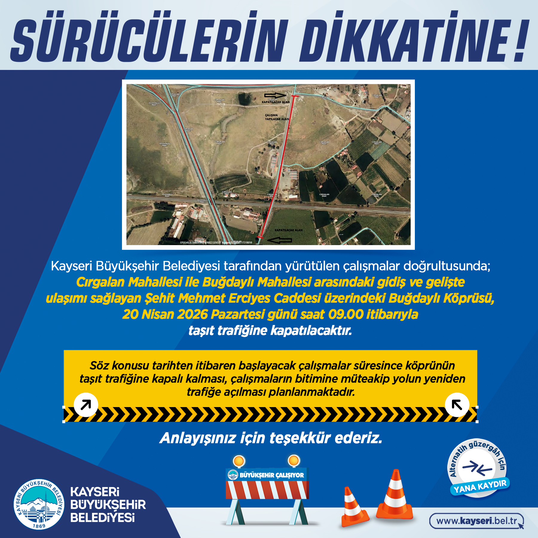 Büyükşehir'den Araç Sürücülerine Uyarı!