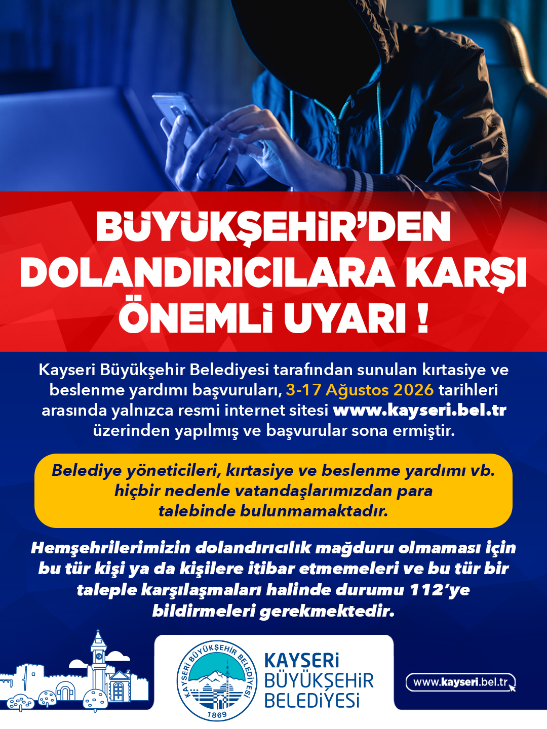 Büyükşehir'den Dolandırıcılara Karşı Önemli Uyarı!