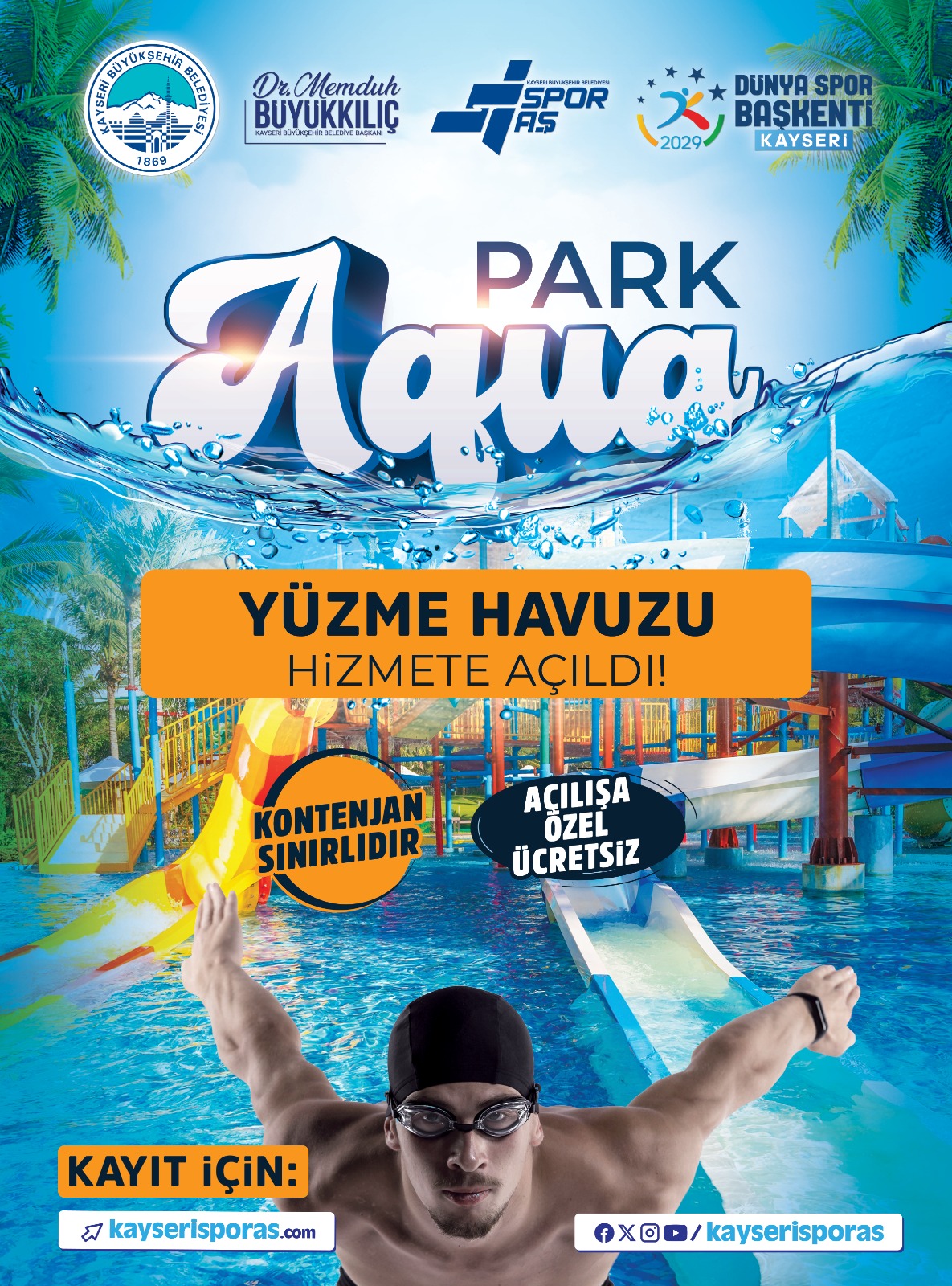 İç Anadolu’nun En Büyük Aqua Parkı Kayseri’de Kapılarını Açıyor: Başkan Büyükkılıç’ın Talimatıyla İlk İki Gün Ücretsiz