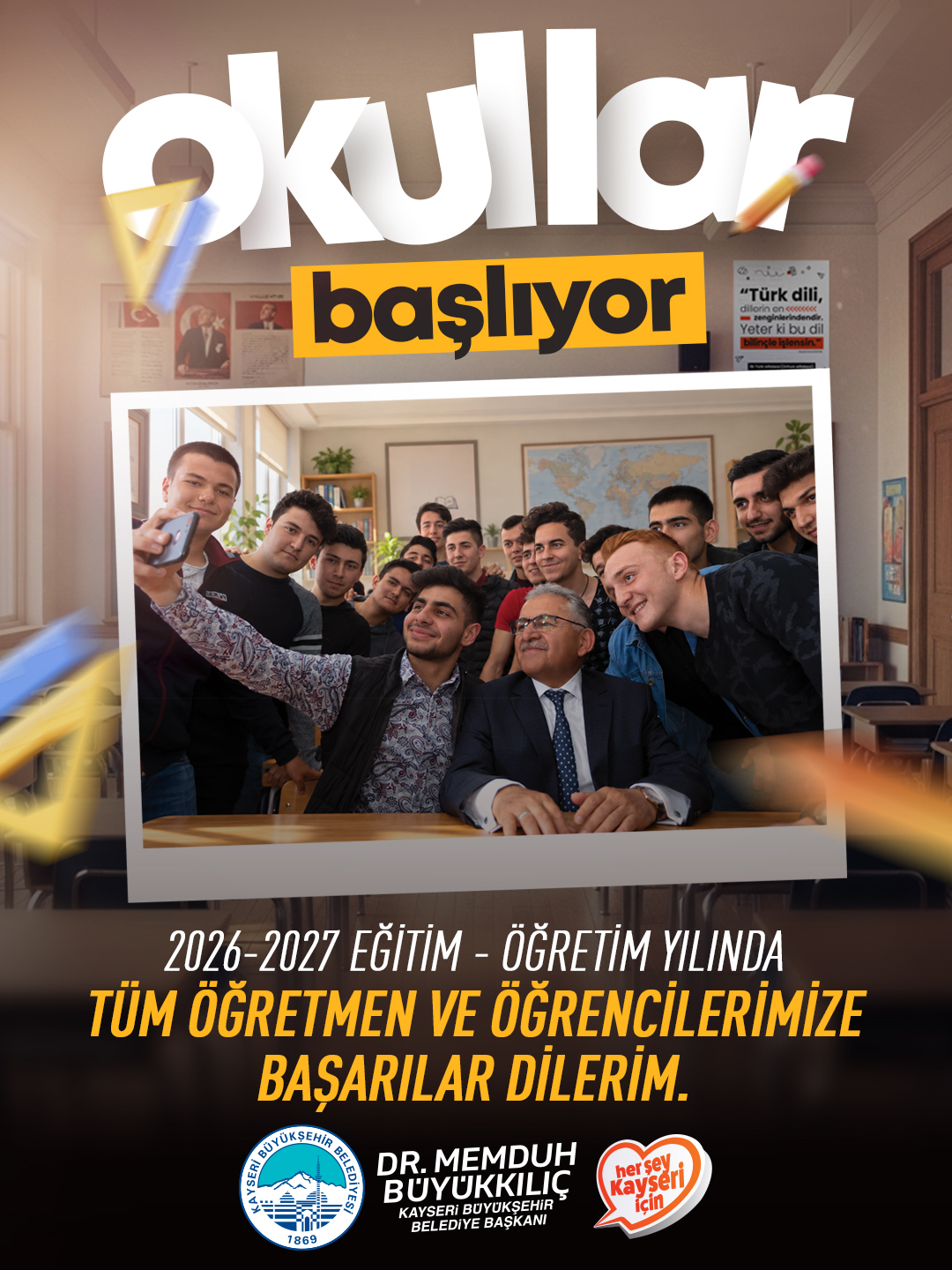 Öğrenci Dostu Başkandan Yeni Eğitim Yılı Mesajı: “Geleceğimizi Çocuklarımızla İnşa Ediyoruz”