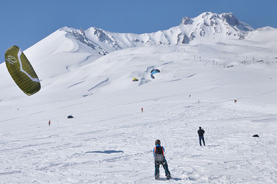 Erciyes'te Snow Kite Heyecanı